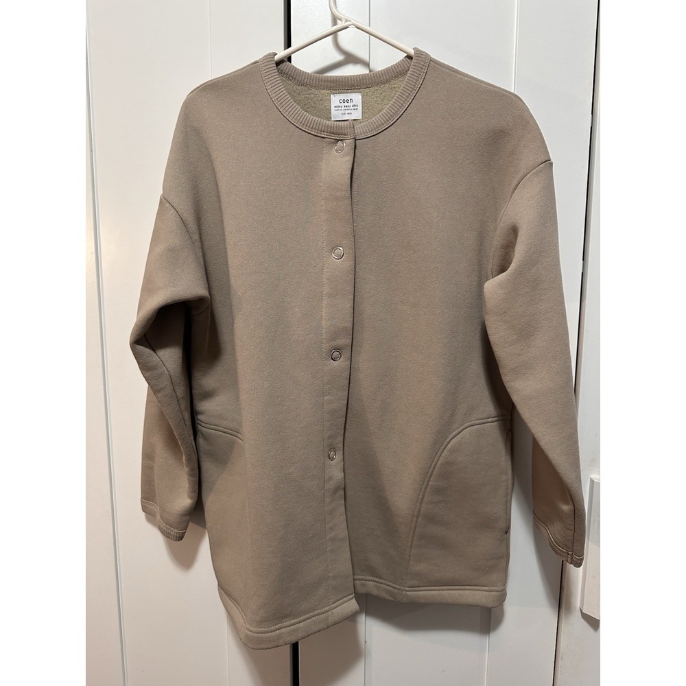 Coen Beige Sweater Women's Free Size Long Sleeve - Picture 1 of 12